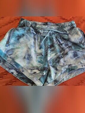 Girl's Tie-Dye Blue Active Shorts with Drawstring